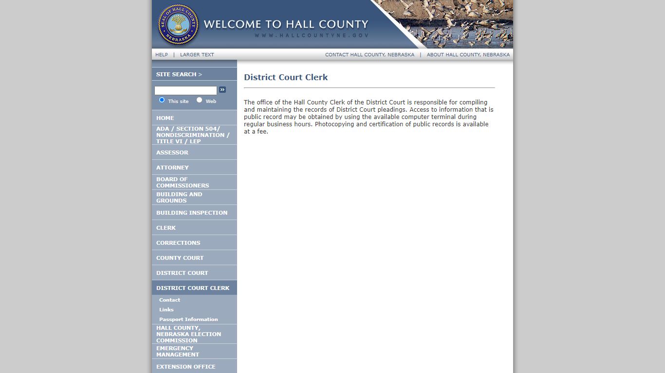 Hall County - Distrcit Court Clerk